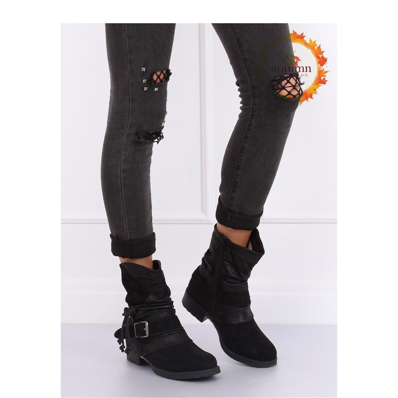 Katonai csizma fekete 201802-11B fekete - Inello 2