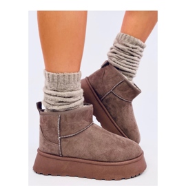 Rodmans Khaki rövid platformcipő - Inello barna 1