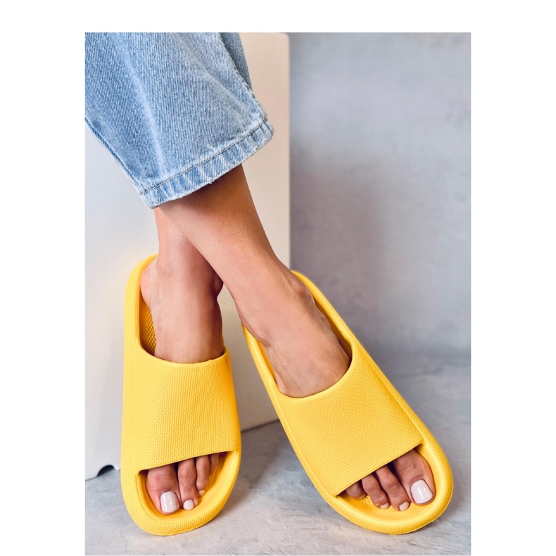 Ritter Yellow gumis flip-flop szandál - Inello sárga 1