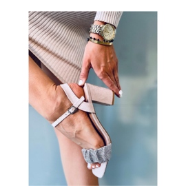 Dash Nude széles sarkú szandál - Inello bézs 2