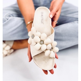 Szandál Parafa papucs párnavirággal Charss Beige - Inello bézs 1