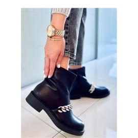 Foster Black láncos női bokacsizma - Inello fekete 1