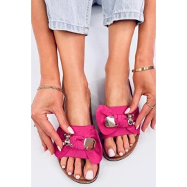 Sandal Cork papucs mackóval Loups Fuchsia - Inello rózsaszín 1