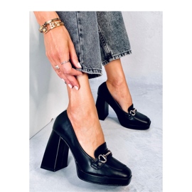 Albers Fekete magas sarkú cipó - Inello 2