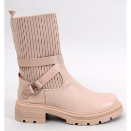 Shaffer Khaki bokacsizma elasztikus felsőrésszel - Inello bézs 1