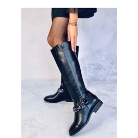 Daigle Black női teljes kiőrlésű csizma - Inello fekete 2