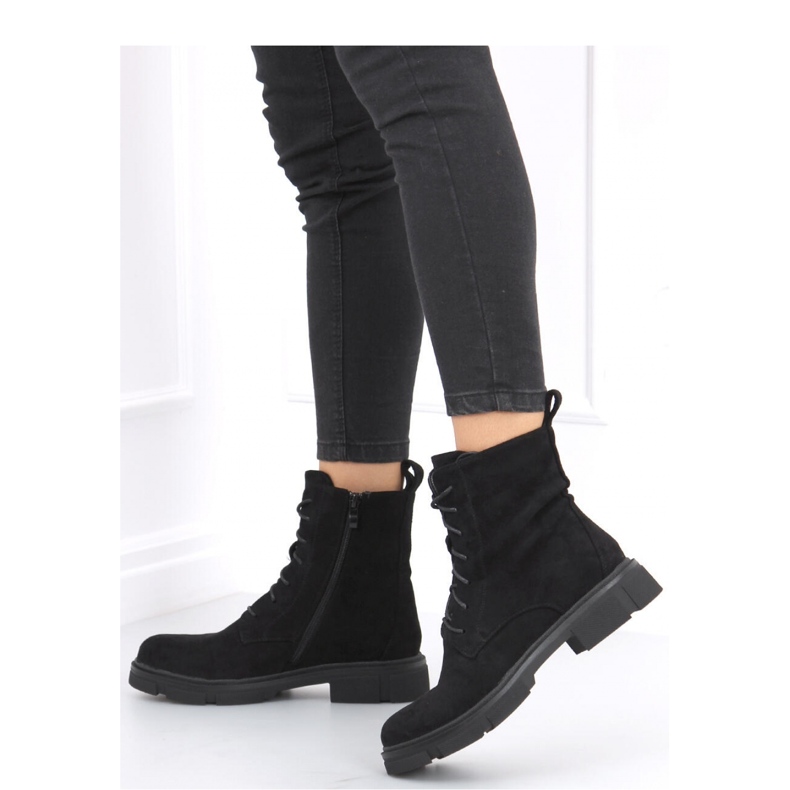 Zoe Black fűzős munkások - Inello fekete 2