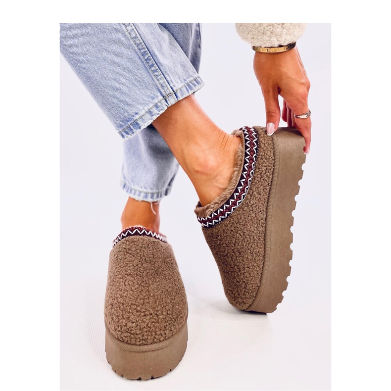 Lamb Khaki rövid hócsizma báránybőrrel - Inello barna 1