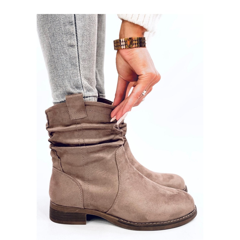 Wonger Khaki klasszikus lapos bokacsizma - Inello bézs 1 Wonger Khaki klasszikus lapos bokacsizma - Inello bézs 1