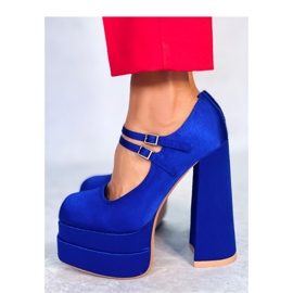 Prandi Blue szatén platformos szivattyúk - Inello kék 2
