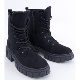 Kelis Fekete fűzős bokacsizma - Inello 1