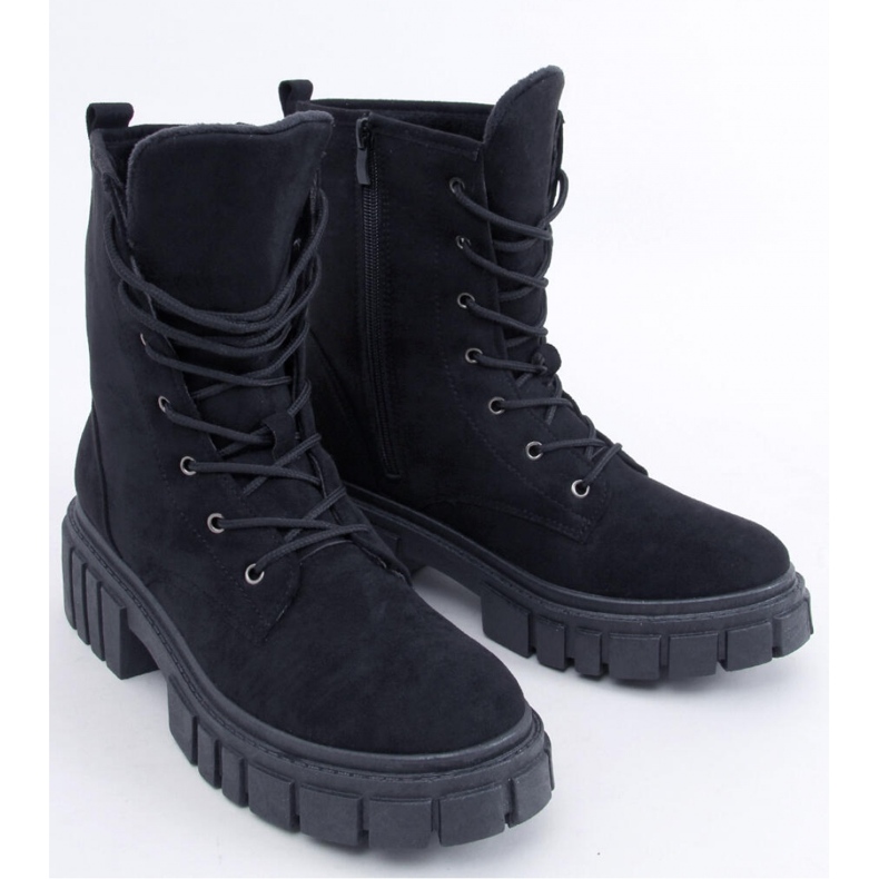 Kelis Fekete fűzős bokacsizma - Inello 1