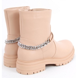 Cindy Nude láncos bokacsizma - Inello bézs 1