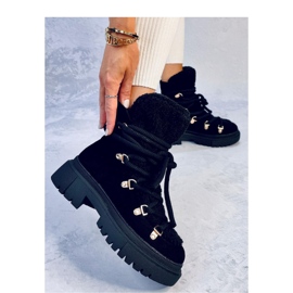 Shea Fekete báránybőr hócsizma - Inello 2