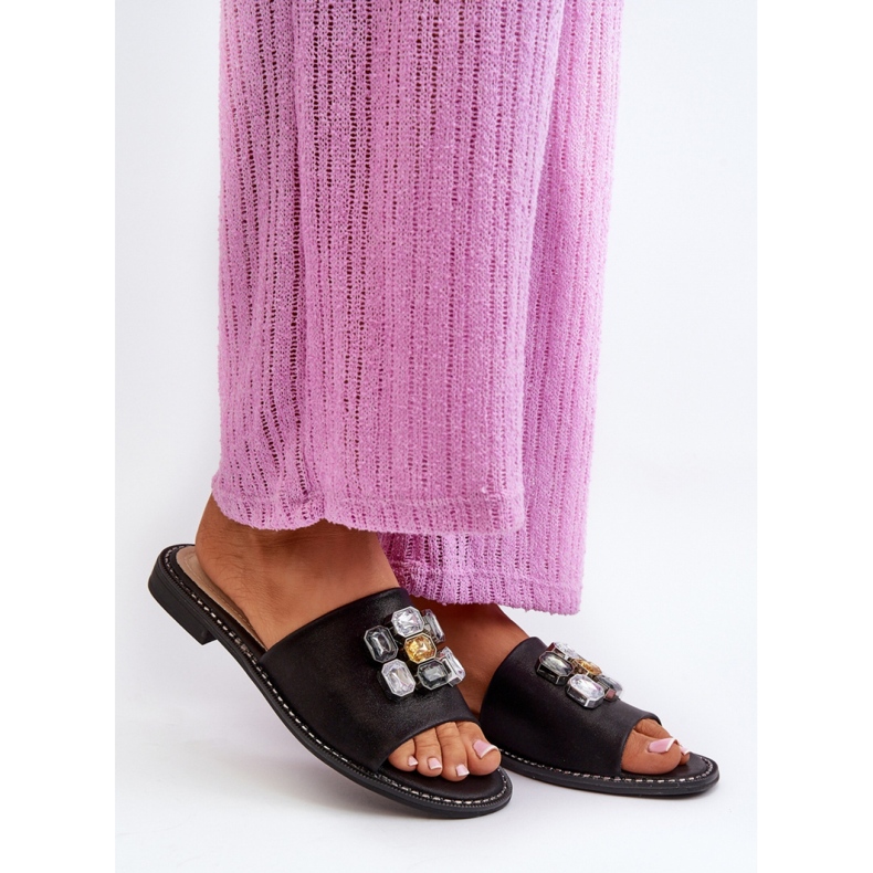 Step in style Szandál papucs S.Barski KV27-031 fekete - Lépjen stílusosan 1