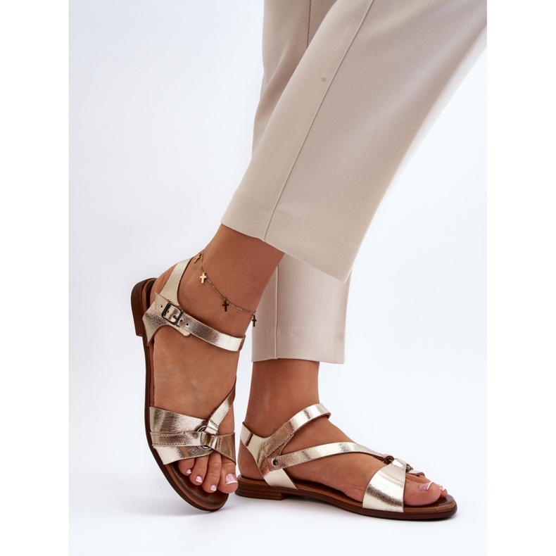 Step in style Zazoo 40182 arany szandál - Lépjen stílusosan sárga 1