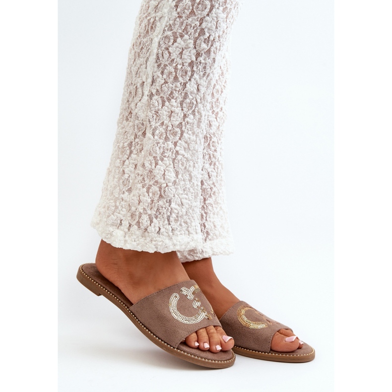 Step in style Szandál papucs S.Barski KV27-052 barna - Lépjen stílusosan 1