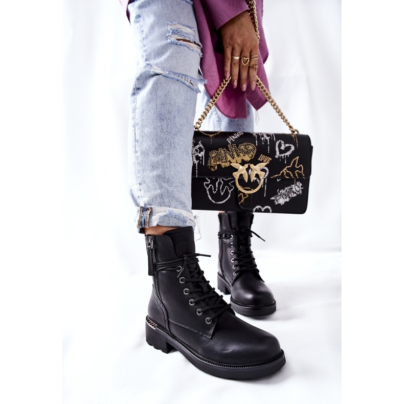 Step in style Munkáscsizma Maisa 21BT35-4226 Zöld - Lépjen stílusosan fekete 1