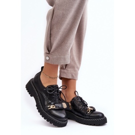 S.Barski Fekete női platformcipő 1