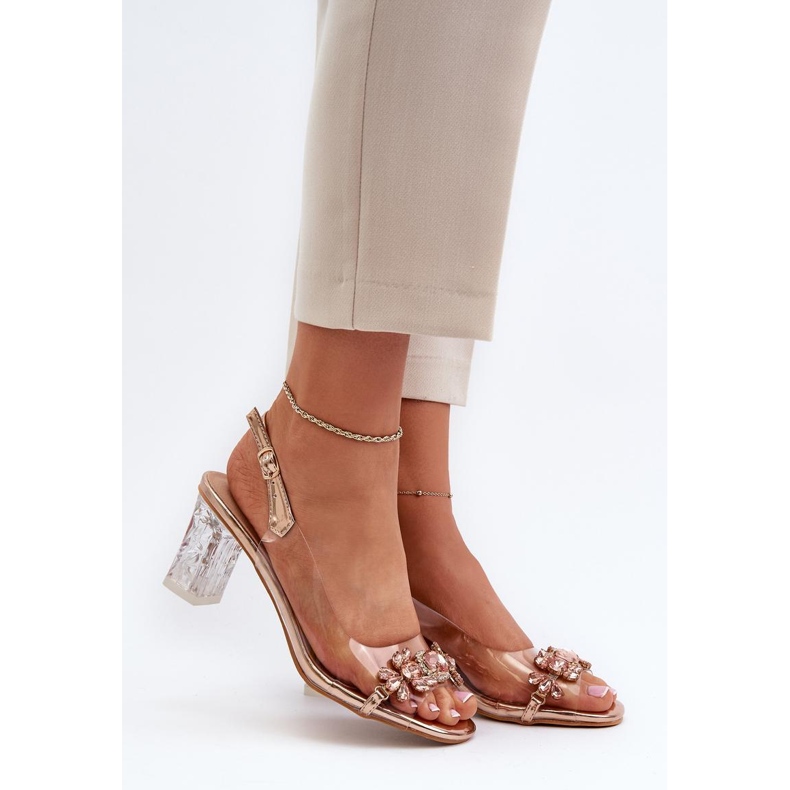 Step in style Da MR38-444 Pink Gold szandál - Lépj stílusosan rózsaszín 1