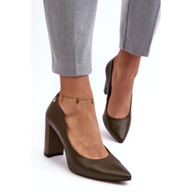 Elegáns női pumpák Laura Messi Sötétzöld 1