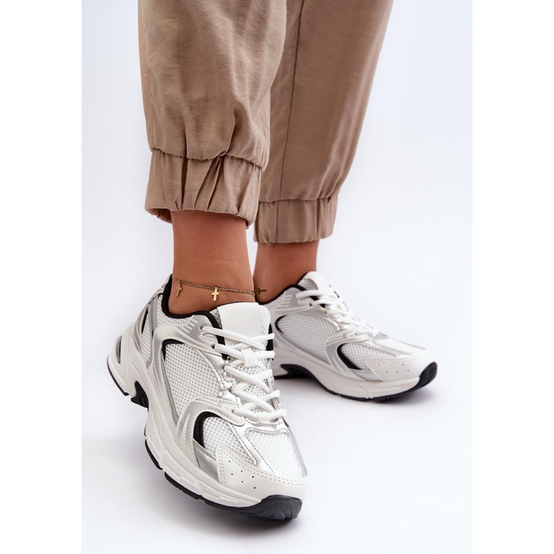 Divatos női sportcipő Fehér/fekete 1