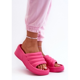 Női platform papucs Fuchsia rózsaszín 1