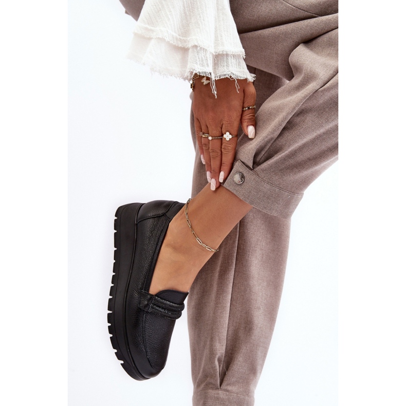 Lemar Fekete női bebújós cipő 2