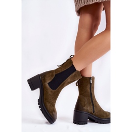 Step in style Liris 23-10812 Khaki modell csizma - Lépj stílusosan zöld 2