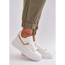 Fehér/arany platformú tornacipő 1 Fehér/arany platformú tornacipő 1