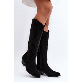 Zazoo Fekete áttört felső csizma 1 Zazoo Fekete áttört felső csizma 1