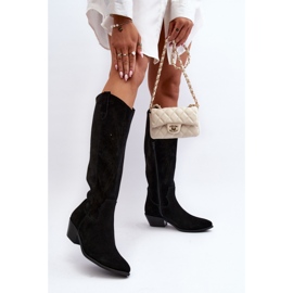 Zazoo Fekete áttört felső csizma 2 Zazoo Fekete áttört felső csizma 2