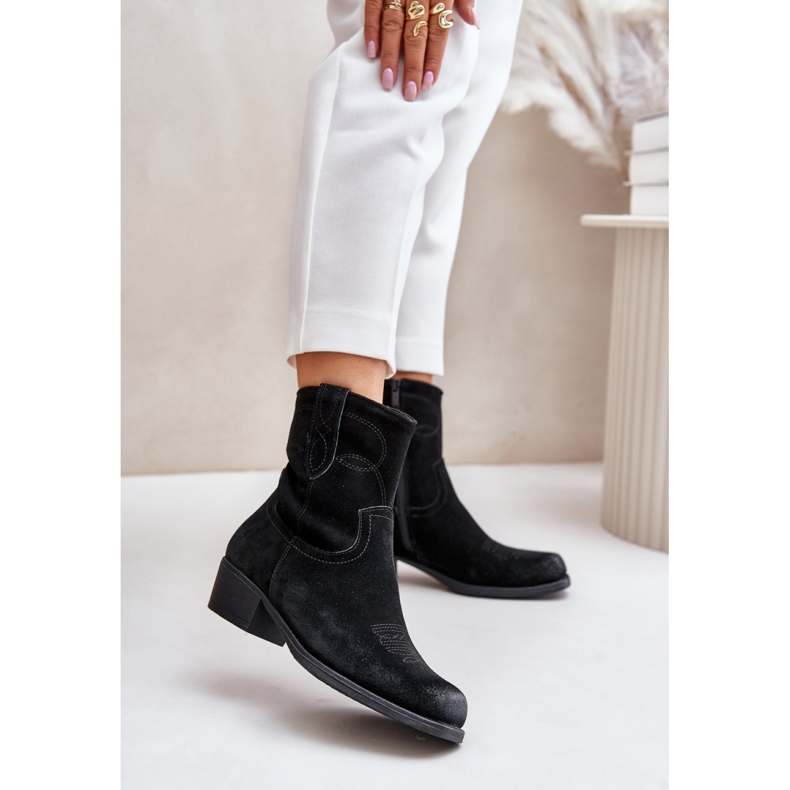 Sergio Leone Fekete női cowboy csizma 1