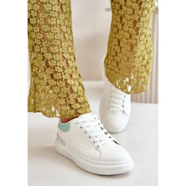 Női platform tornacipő fehér/zöld 1