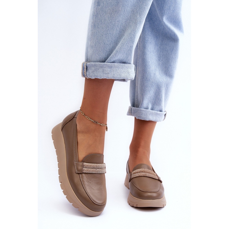 Lemar Női bőrcipő a platformon bézs 1 Lemar Női bőrcipő a platformon bézs 1