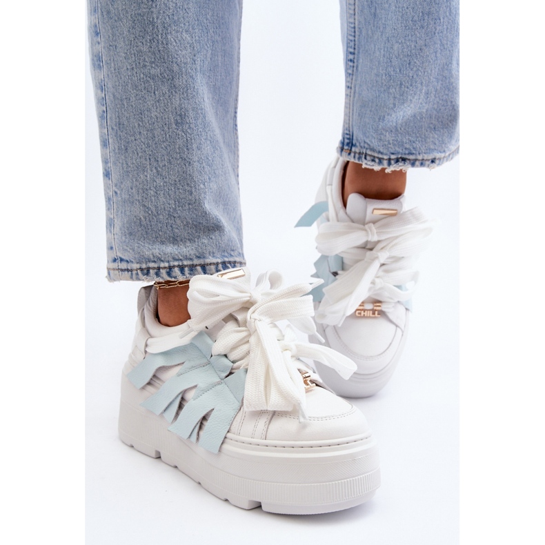 Női sportcipők a Zazoo Blue Platformon kék 1