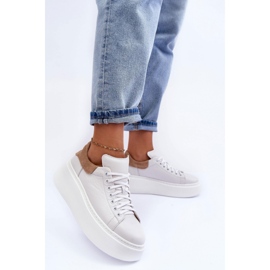 Lemar Sportcipők Egy hatalmas Platformon Fehér/Cappuccino 2