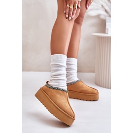 Női Camel platform papucs barna 1