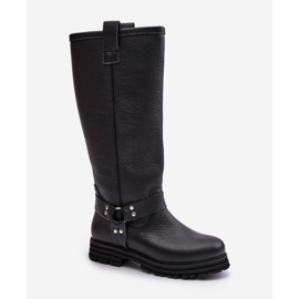 Step in style Lewski 3615 modell fekete bőr csizma - Lépjen stílusosan 2