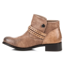 Mintás alacsony csizma barna 1