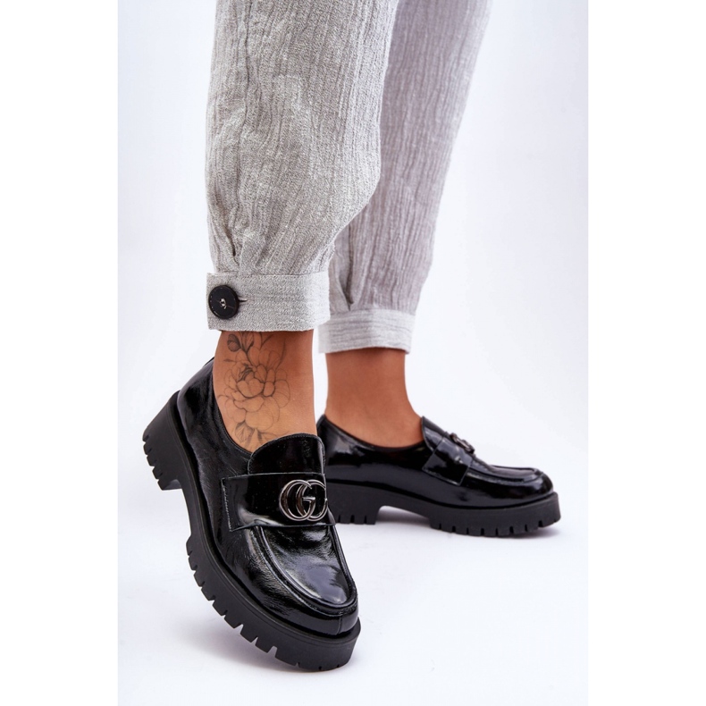 Fekete lakkbőr női cipő 1 Fekete lakkbőr női cipő 1