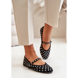 Női pántos balettlapos fekete 1