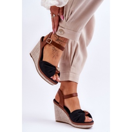 Női fekete ékszandál 2