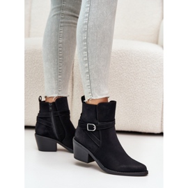 Fekete magas sarkú cowboy csizma 1