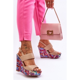 Bézs színű női ékszandál 1