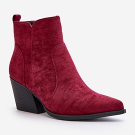 Step in style Virtris RQ491 Bordo típusú csizma - Lépjen stílusosan piros 2