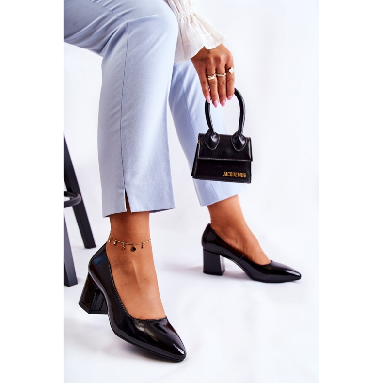 Step in style Szivattyúk Model Sergio Leone PB411 Black Lakier - Lépj stílusosan fekete 2