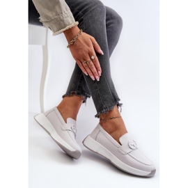 Step in style Mokaszin S.Barski LR490 Világosszürke - Lépj stílusosan 1