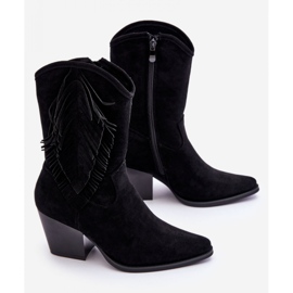 Step in style Cowboy csizma Modell Elyse HY51-88 Black Suede - Lépjen stílusosan fekete 2