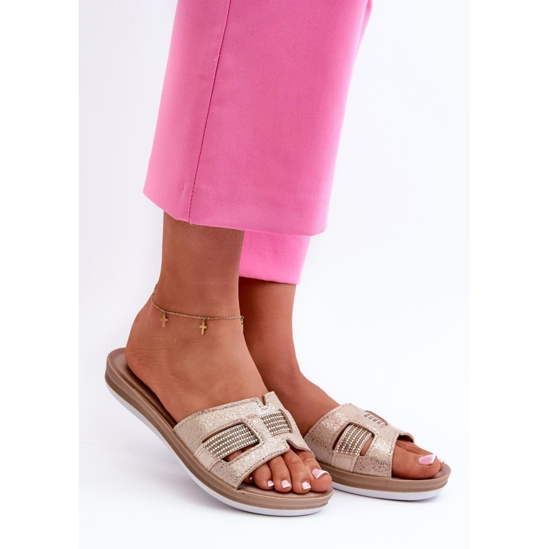 Step in style Szandál-flip-flop Inblu BA000050 arany modell - Lépjen stílusosan sárga 1